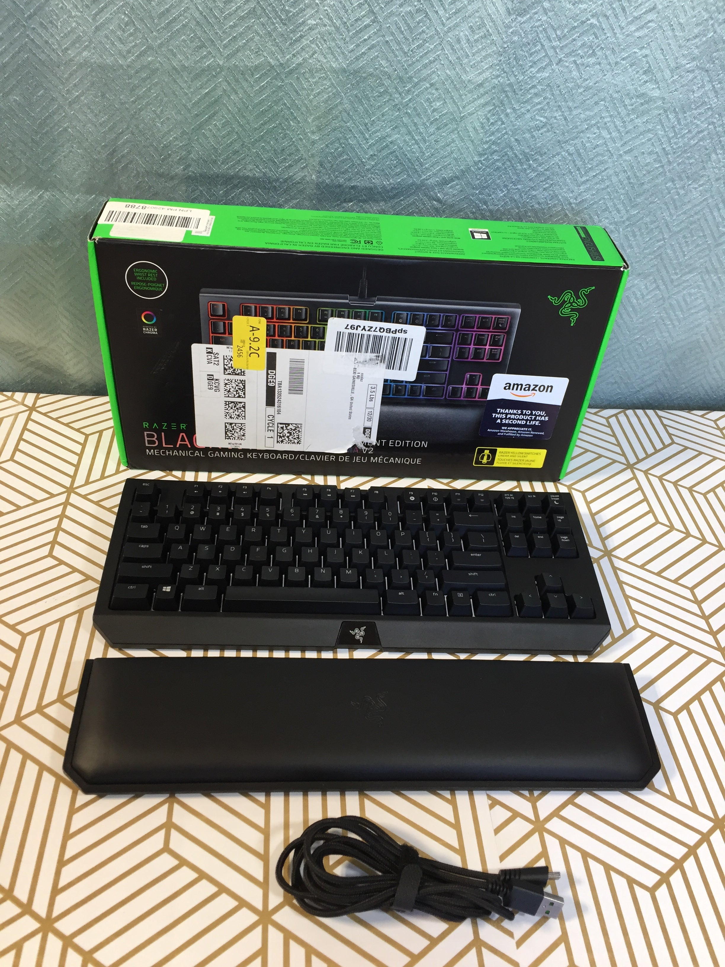 Razer BlackWidow TE Chroma v2 TKL Tenkeyless Mechanical Gaming Keyboard Classic (7665967628526)